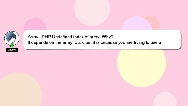 Array : PHP Undefined index of array. Why? смотреть онлайн