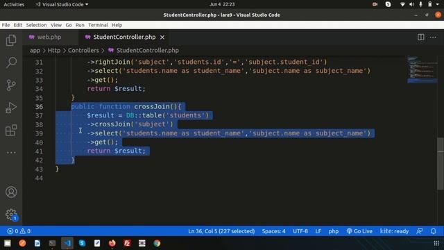 Advanced Join and Cross Join | Laravel Joining | Laravel 9 | Advance join clause | Learning Points смотреть онлайн