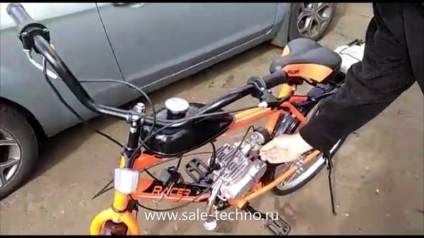 Велосипед с бензиновым мотором Techno QF-80