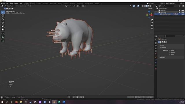 Remove Armature From Mesh - Delete Bones in Blender смотреть онлайн