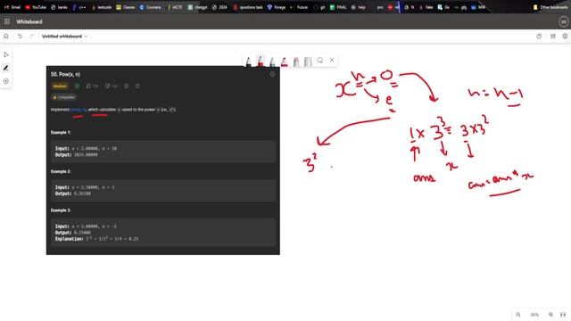 LEETCODE - MEDIUM | Pow(x, n) | RECURSION | смотреть онлайн