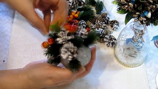Мастер-Класс. Новогодний топиарий на бокале. Готовимся к Новому году. смотреть онлайн