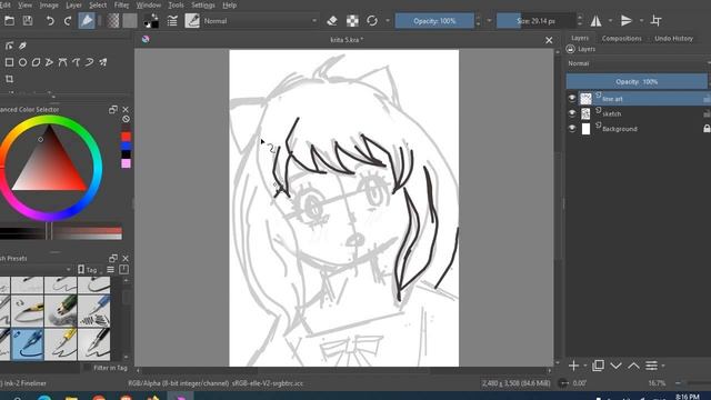 How To Sketch In Krita | Digital Art | Anya Spy X Family | Digital Sketch смотреть онлайн