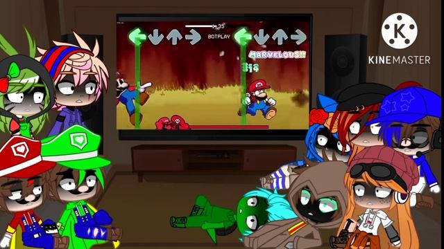 smg4 crew react to confronting yourself Mario exe and Mario gacha club смотреть онлайн