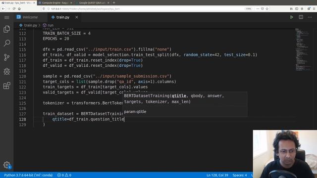 BERT on Steroids: Fine-tuning BERT for a dataset using PyTorch and Google Cloud TPUs смотреть онлайн