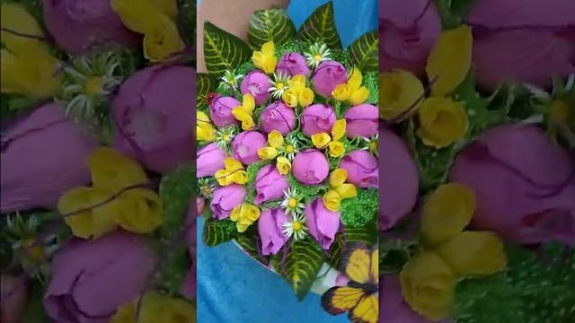 Конус букет из конфет. Konfetli konus buket смотреть онлайн