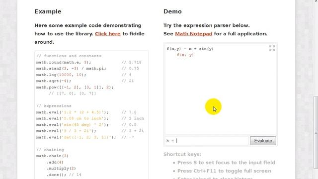 Math.js | Math Parser | Function Parser смотреть онлайн