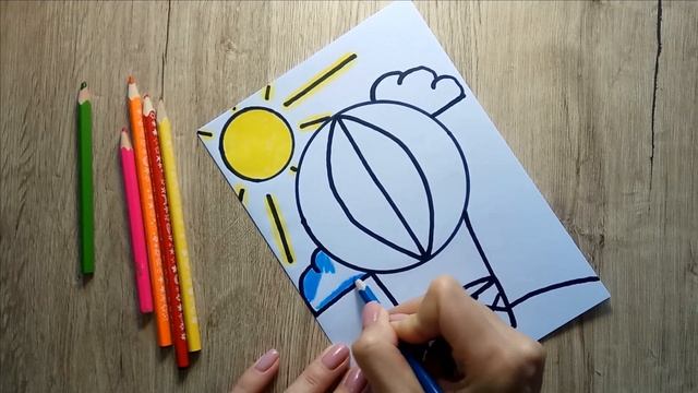 Рисование для детей. Видеоурок. Простой рисунок с PimkiToys. Воздушный шар смотреть онлайн