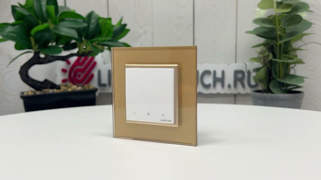 Терморегулятор Welrok LIS для рамки LIVOLO, золотой, WLIS-C701TM-11 GD