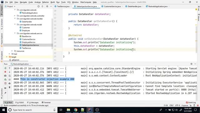 SpringBoot Constructor and Setter injection with Practical example Session 7 смотреть онлайн