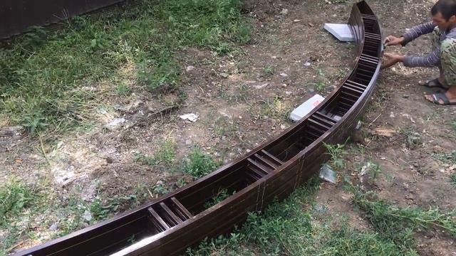 арочный навес N28 из металлочерепицы смотреть онлайн