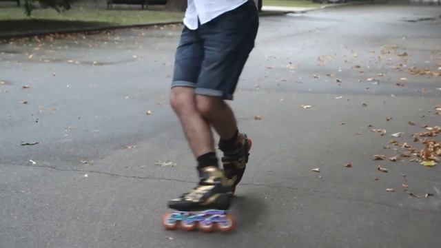 Трюки на роликах для начинающих - циркуль (разворот на роликах)