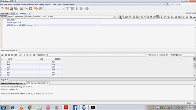 SQL6: QUERY WITH MORE THAN ONE CONDITIONS IN WHERE CLAUSE смотреть онлайн