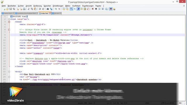 CGI-Programmierung mit Perl Tutorial: Die Basis des Gästebuchs mit HTML und CSS |video2brain.com смотреть онлайн