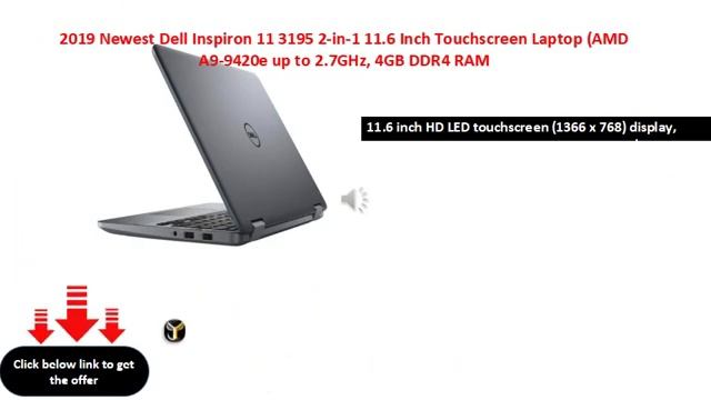 2019 Newest Dell Inspiron 11 3195 2-in-1 11.6 Inch Touchscreen Laptop смотреть онлайн