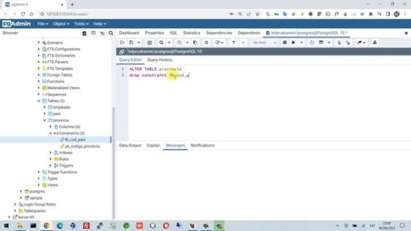 Add and Drop Foreign Key en PostgreSQL - pgAdmin #postgresql #pgadmin