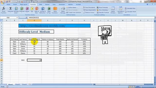 Max Formula In Excel Hindi find Largest Value смотреть онлайн