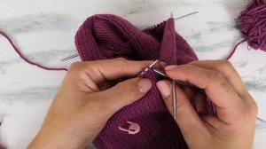 Как связать подклад для шапки спицами.