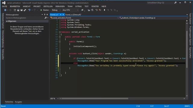 Serial key activation Security Tutorial C# in Visual Studio смотреть онлайн