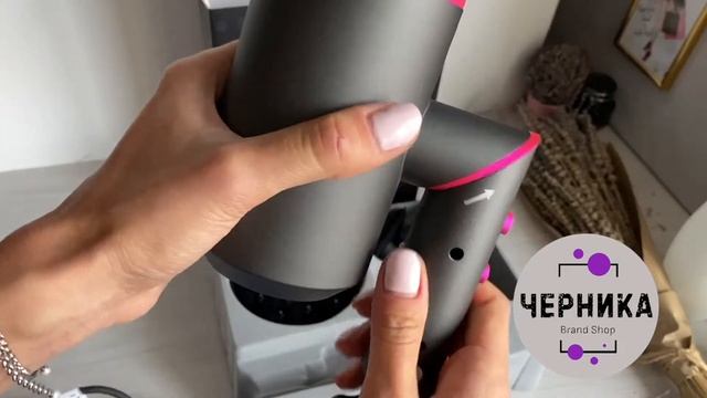 Фен для волос Черника BRAND SHOP с ионизацией: Профессиональный фен со сменными насадками: Складн смотреть онлайн
