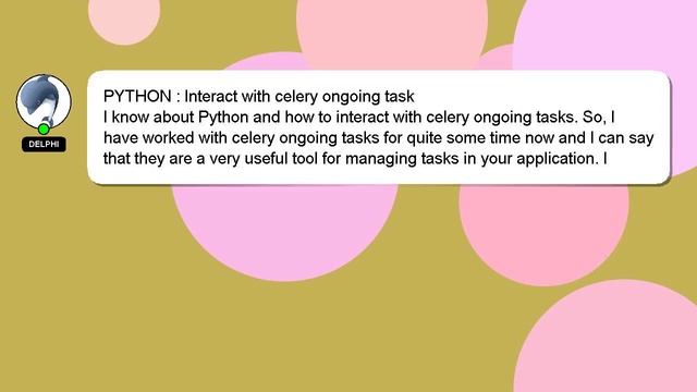 PYTHON : Interact with celery ongoing task смотреть онлайн