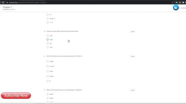 Coursera|Programming for Everybody(Getting started with Python) Week 3 Chapter 1 Quiz all Answer смотреть онлайн