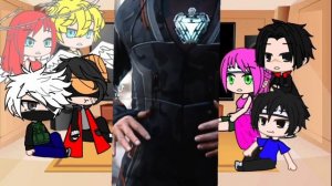 Реакция персонажей наруто на будущее наруто(тони старк)