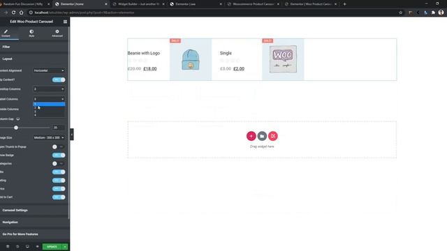 Woocommerce Product Carousel Widget For Elementor Using Elementskit