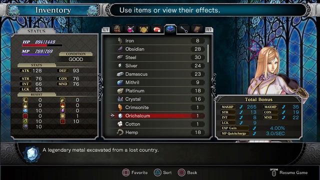 How to farm Orichalcum (location) // BLOODSTAINED RITUAL OF THE NIGHT walkthrough смотреть онлайн