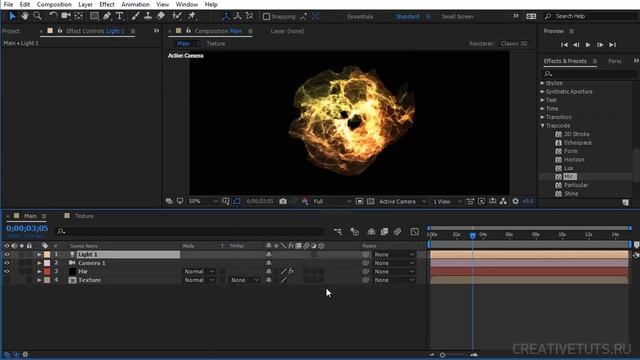 Энергетический эффект в After Effects с Trapcode Mir (Energy Effect Trapcode Mir) смотреть онлайн