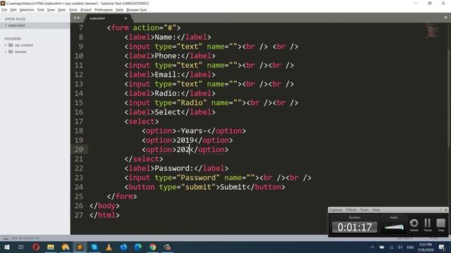 How to create form with Checkbox radio button Select Option in HTML смотреть онлайн