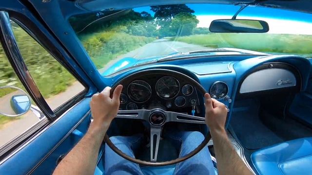 1965 Corvette Stingray C2 POV Exhaust Battle - Side-pipes vs Factory Exhaust | 327 V8 смотреть онлайн