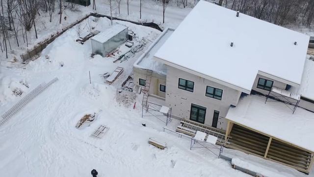 Построили 2х этажный дом из газобетона. пос. Шапки. Февраль 2021. смотреть онлайн