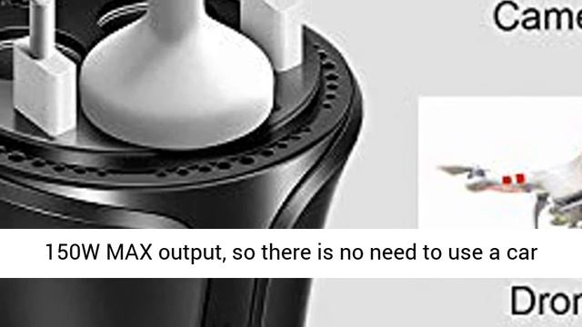 SUPERONE 150W Car Power Inverter DC 12V To 110V AC Car Converter, Dual USB Car Charger - Overview