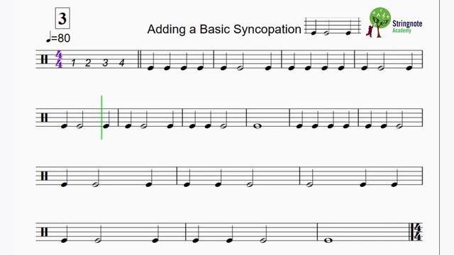 Rhythm of the week #3 ?. Basic syncopation. Learn to read rhythms. смотреть онлайн