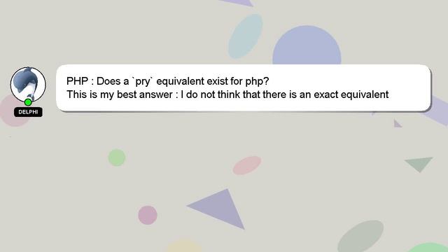 PHP : Does a `pry` equivalent exist for php? смотреть онлайн