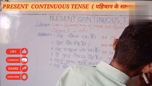 Present Continuous Tense || Is / Are / Am / Simple Present Participle | Rules & Examples In Hindi . смотреть онлайн