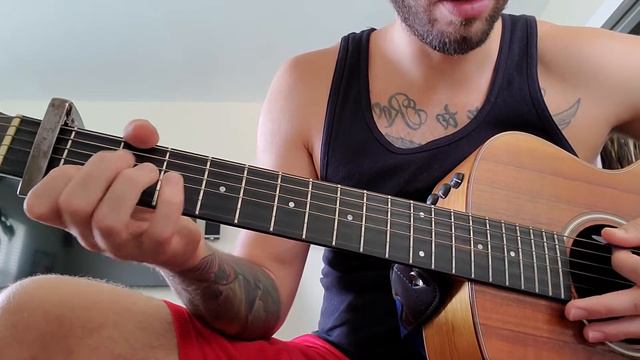How to play Mr. Brightside by The Killers on guitar (acoustic version) смотреть онлайн