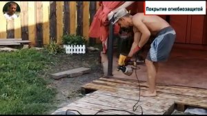 Дорожка из строительных поддонов.