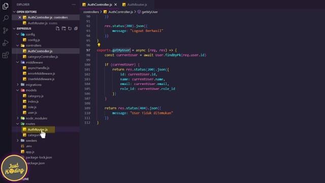 ExpressJS untuk Pemula #29 | Get Current User смотреть онлайн