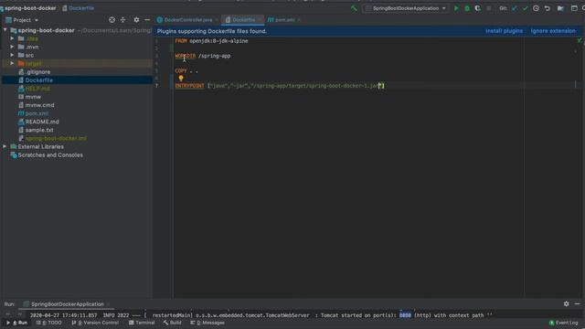 How to create docker image and run docker container with spring boot | CodedTribe смотреть онлайн