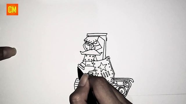 Cara Menggambar Tank Kartun Robostalin 2.0 | HomeAnimations Tank