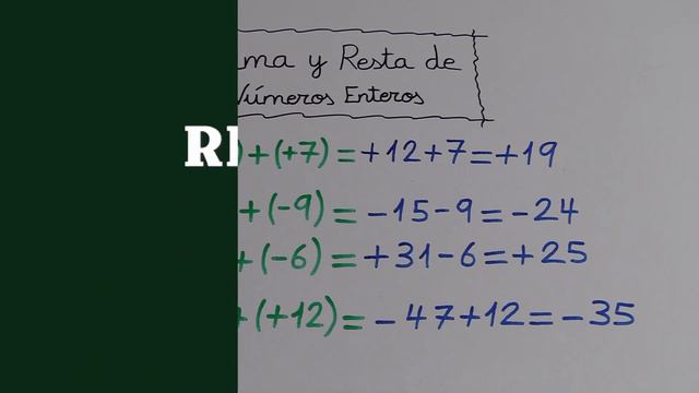 SUMA Y RESTA DE NÚMEROS ENTEROS смотреть онлайн