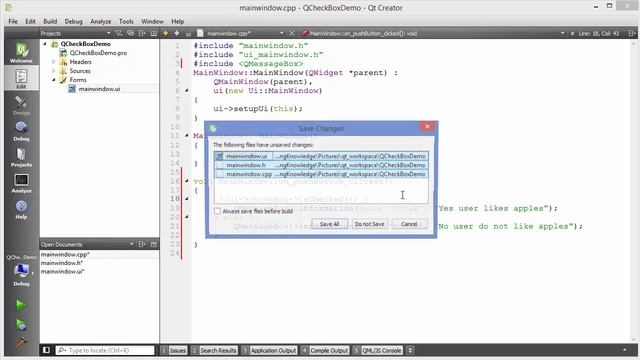 Qt Tutorials For Beginners - QCheckBox смотреть онлайн