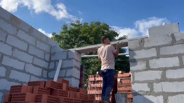 Монтаж ж/б перемычек