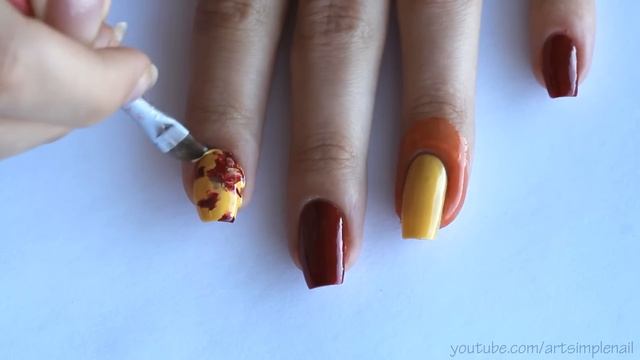 Абстрактный маникюр Осень 2015. Осенний дизайн ногтей | Autumn Nail Art смотреть онлайн