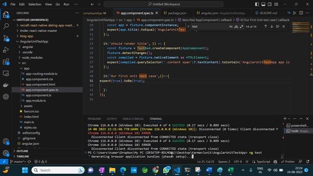 Angular Jasmin and Karma Configration|First TestCase in Angular Karma|Angular Test case Part-2 смотреть онлайн