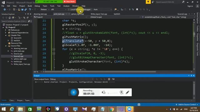 show how write and print text in opengl смотреть онлайн