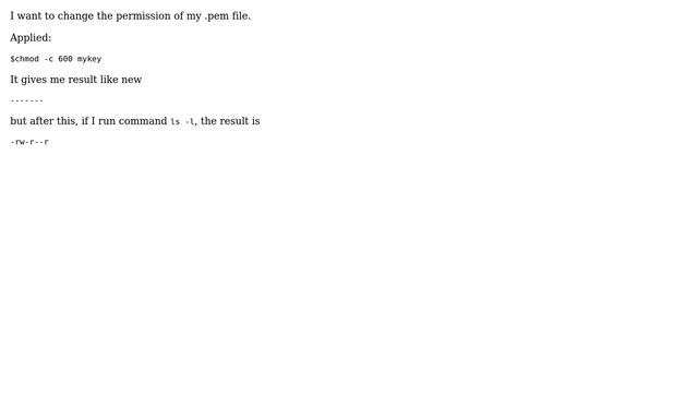 Unable to remove permission of pem file using git bash смотреть онлайн
