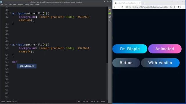 How to make Button Ripple Effect on Click Using CSS 3 & Vanilla Javascript смотреть онлайн